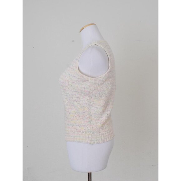 Vintage‎ '80s Knit Vest V-Neck - Picture 2 of 10